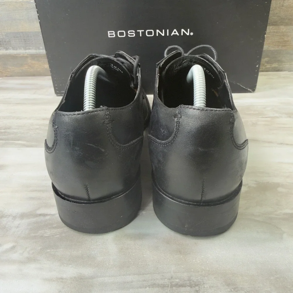 Bostonian 26053 Men Size 10.5 M Dress Shoes Cap Toe Leather Oxford Black